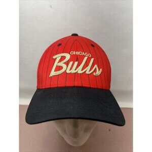 Chicago Bulls Mitchell & Ness Black & Red Mens Strapback Hat OSFA